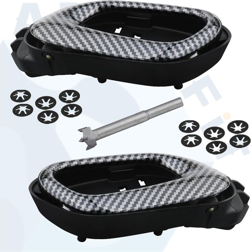 APPERFiT مقبض باب داخلي من ألياف الكربون لسيارة كامارو للجانب الأيسر للسائق والجانب الأيمن للراكب متوافق مع شيفروليه كامارو 2010 2011 2012 2013 2014 2015 - Image 3